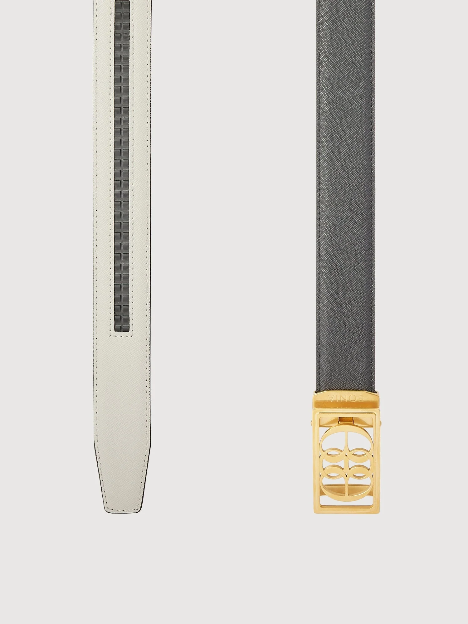 Beno Non-Reversible Leather Belt with Gold Auto Lock Buckle - Image 4