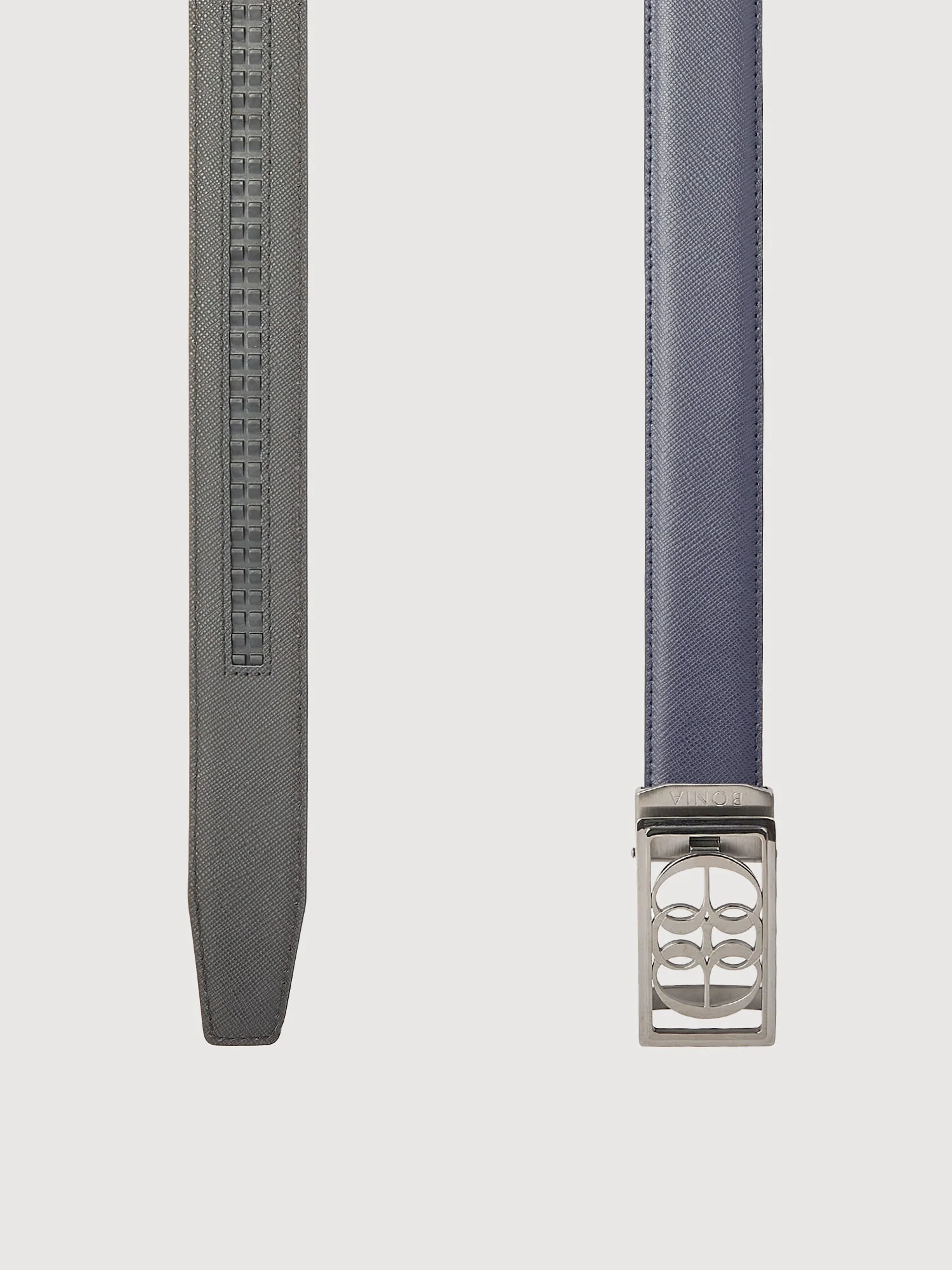 Beno Non-Reversible Leather Belt with Gunmetal Auto Lock Buckle - Image 4