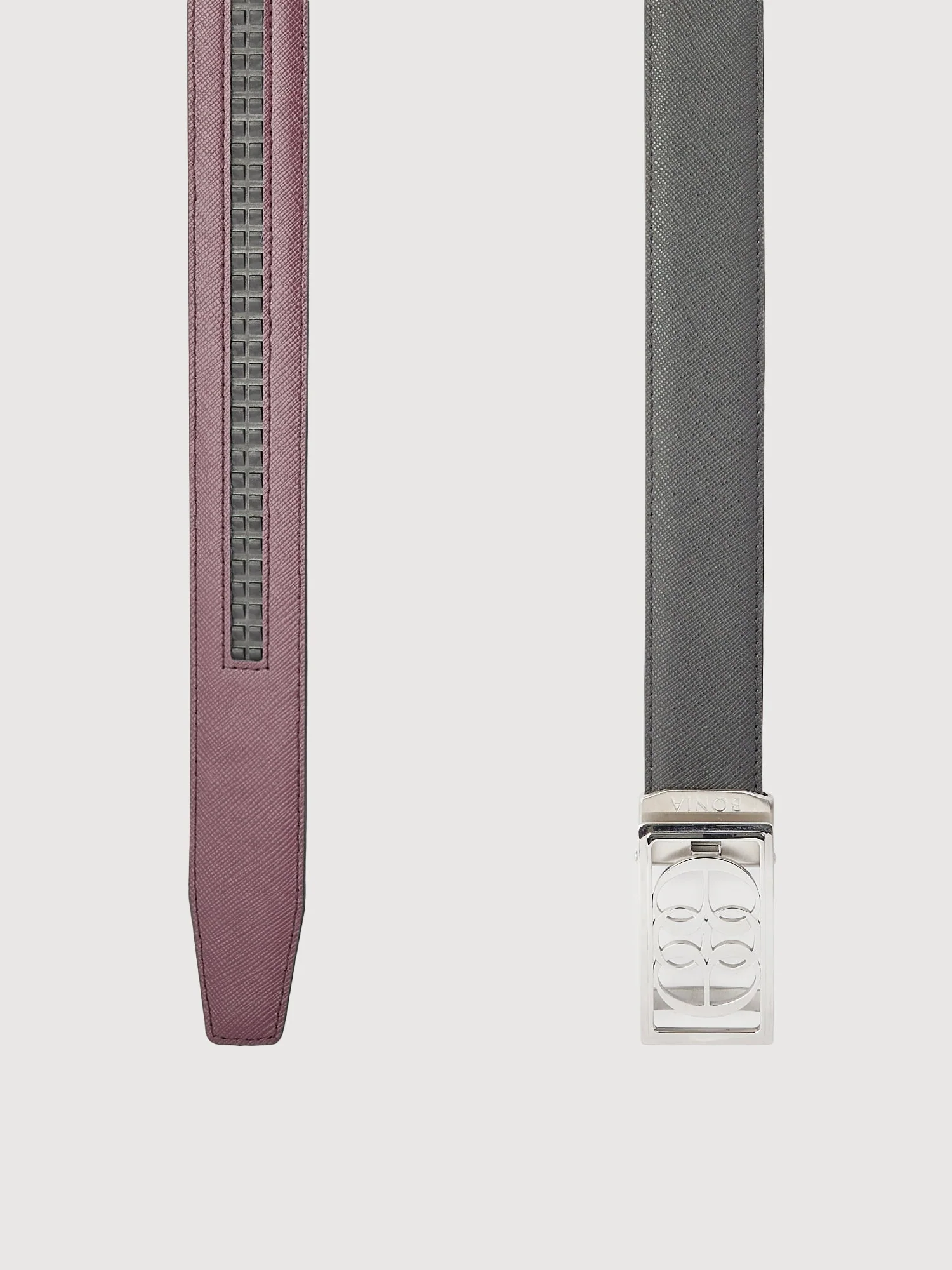 Beno Non-Reversible Leather Belt with Nickel Auto Lock Buckle - Image 4