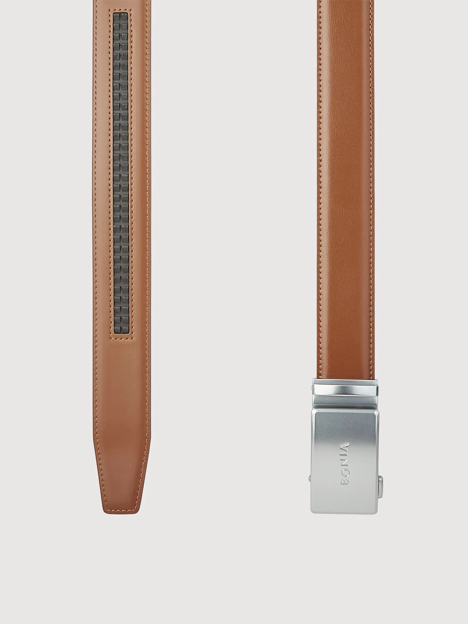 Nello Sirp Leather Belt with Nickle Auto Lock Buckle - Image 4